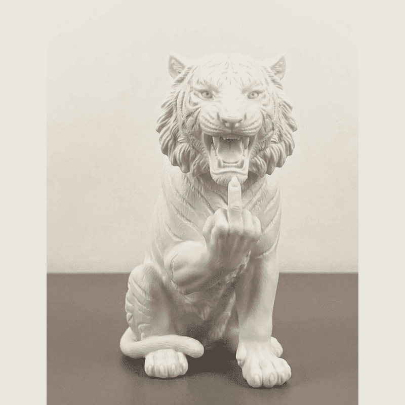 Tigre «Il Graffio dell'Ironia» — Statuetta in Resina - Taraflo