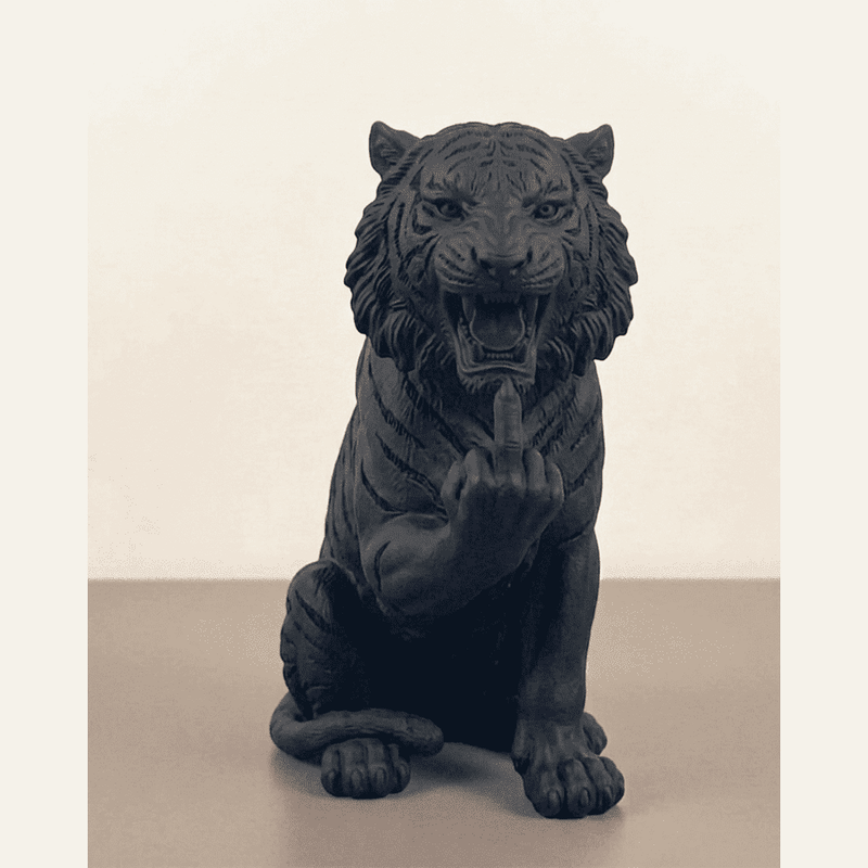 Tigre «Il Graffio dell'Ironia» — Statuetta in Resina - Taraflo
