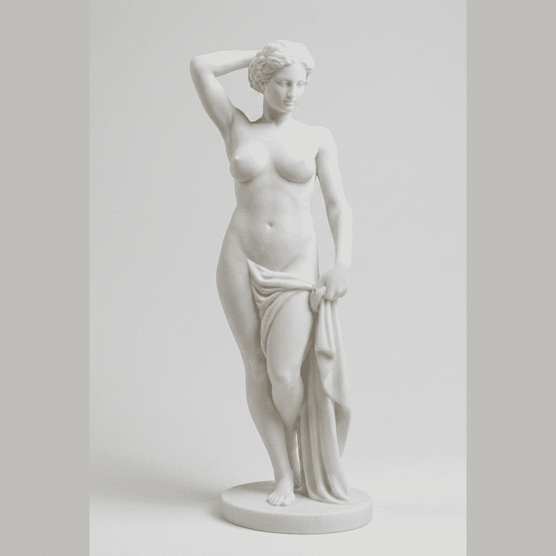 Venere «Il Silenzio di Afrodite» — Statuetta in Resina Bianca Opaca - Taraflo