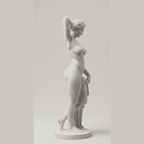 Venus 'The Silence of Aphrodite' — Matte White Resin Figurine, a beauty that doesn't ask for attention: captured in silence. A Venus with classic S-shaped sinuosity, realistic drapery, and a serene, introspective TarafloTaraflo Venus 'The Silence of Aphrodite'