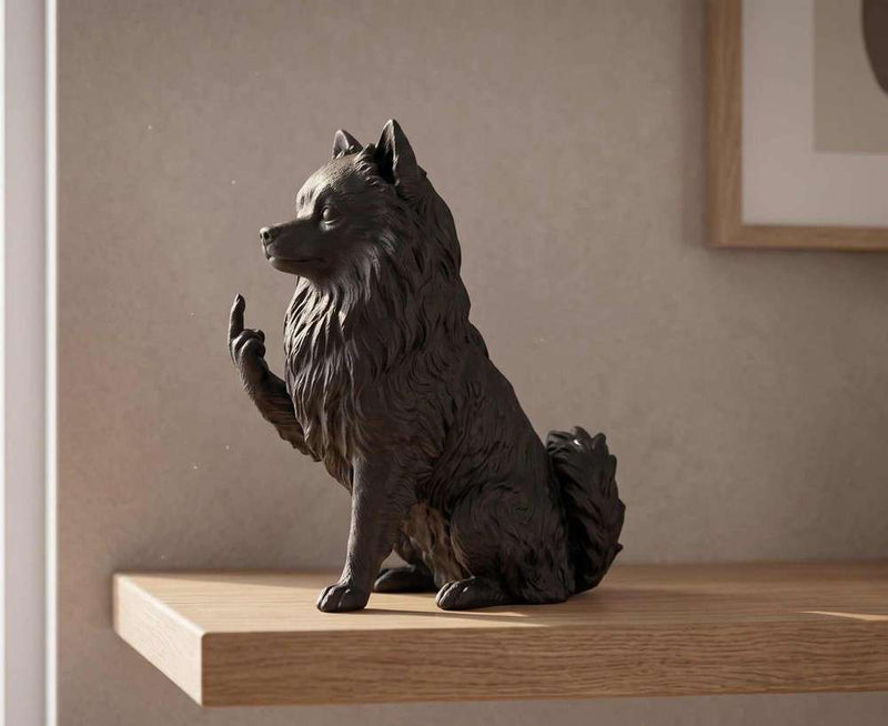 Volpino — Statuetta Cane "Educato… ma non troppo"
