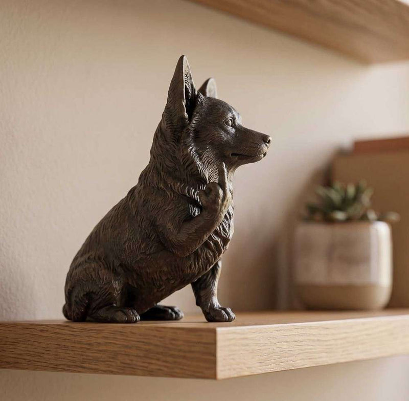 Welsh Corgi — Statuetta Cane «Educato… ma non troppo»