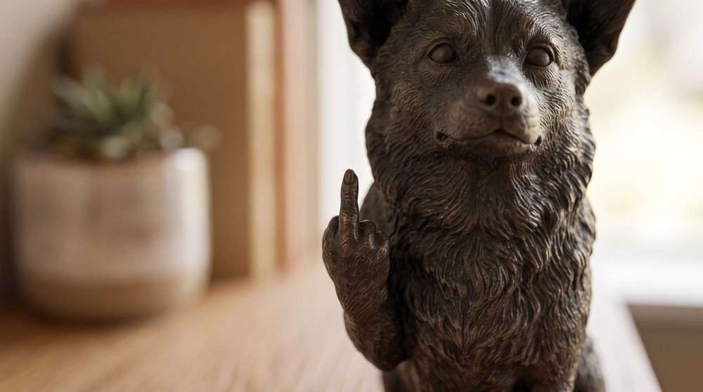 Welsh Corgi — Statuetta Cane «Educato… ma non troppo»