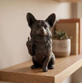 Statuetta Welsh Corgi in resina premium, raffinata e decorativa, con dettagli artigianali.