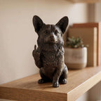Statuetta Welsh Corgi in resina premium, raffinata e decorativa, con dettagli artigianali.