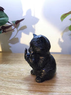 Gatto «Sassy Noir» — Statuetta Decorativa in Resina Nera Opaca - Taraflo