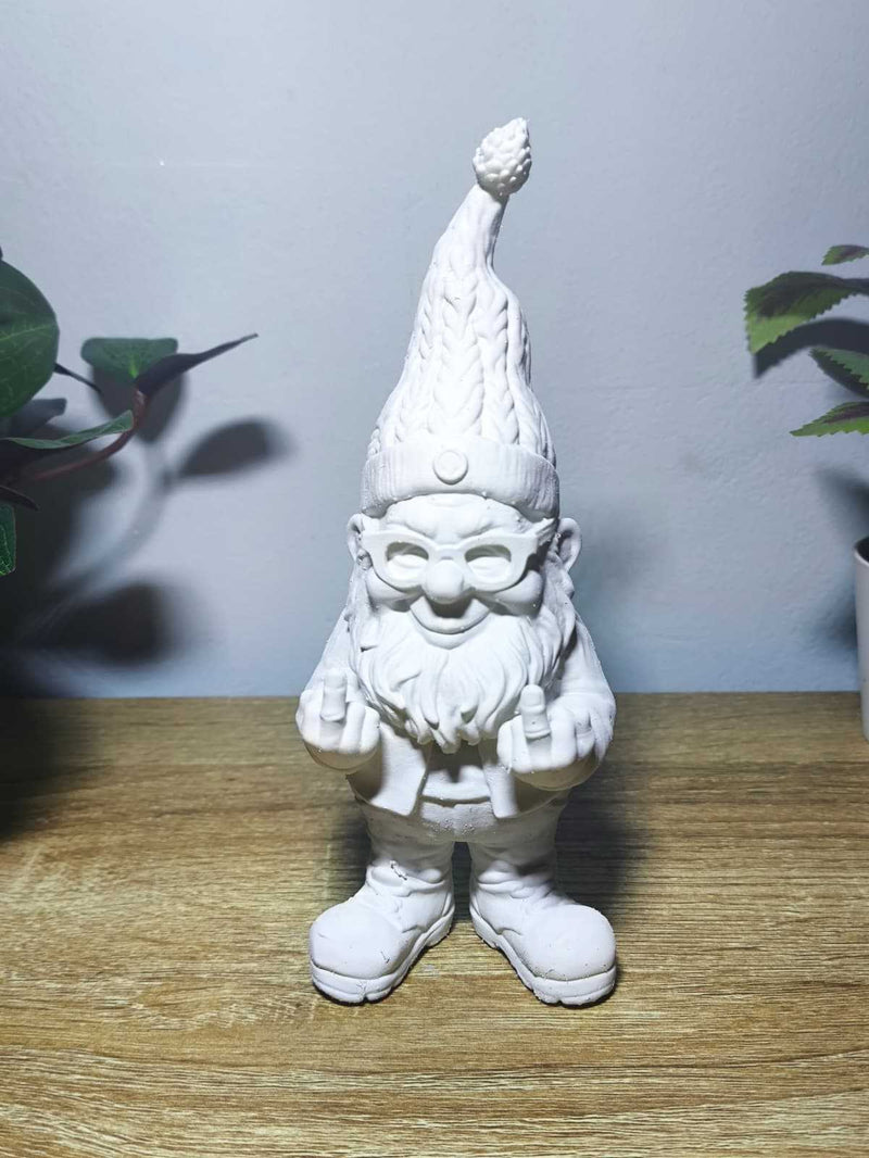 Gnomo «Senza Filtri» — Statuetta Decorativa da Giardino in Resina - Taraflo