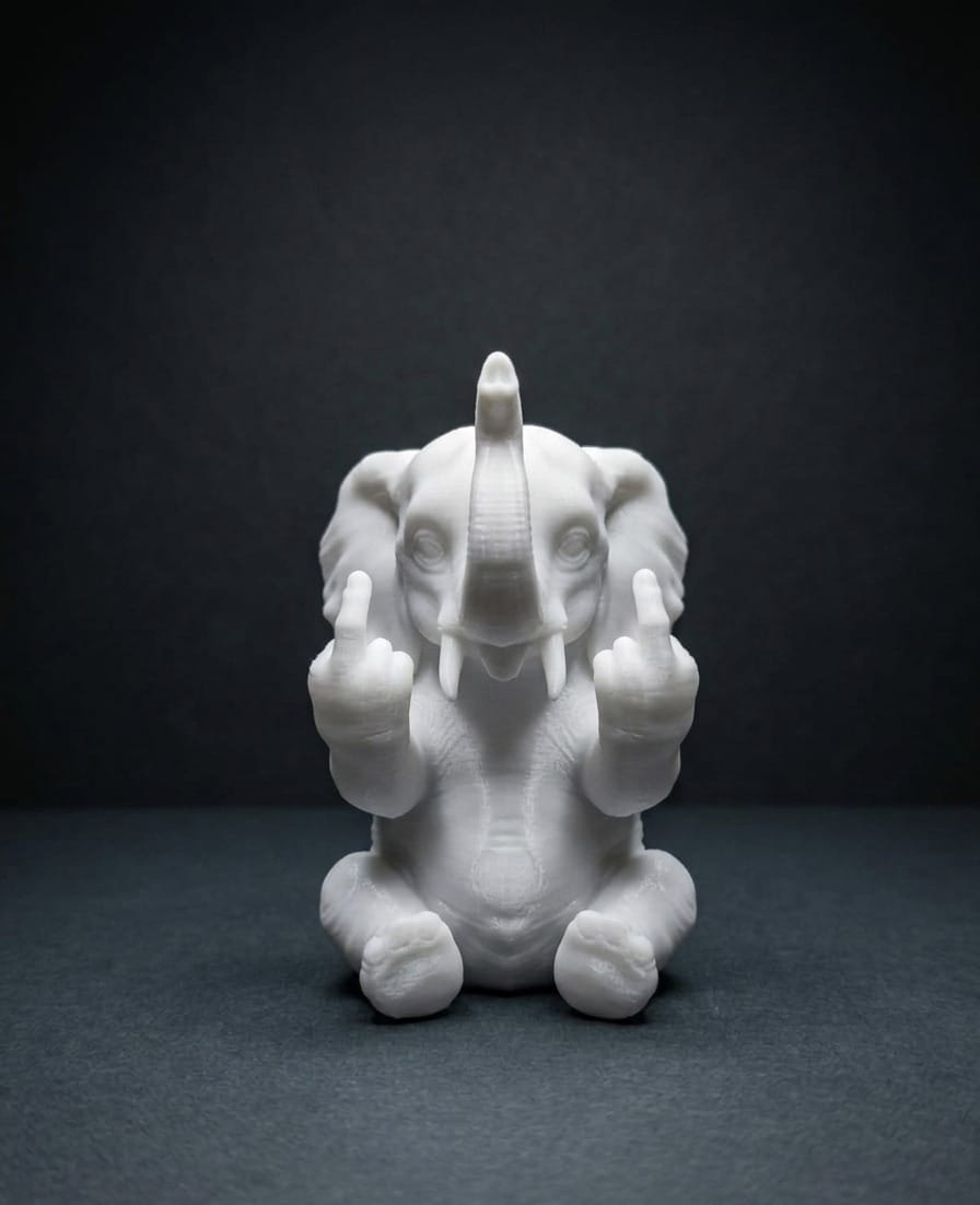 Elefante con personalità