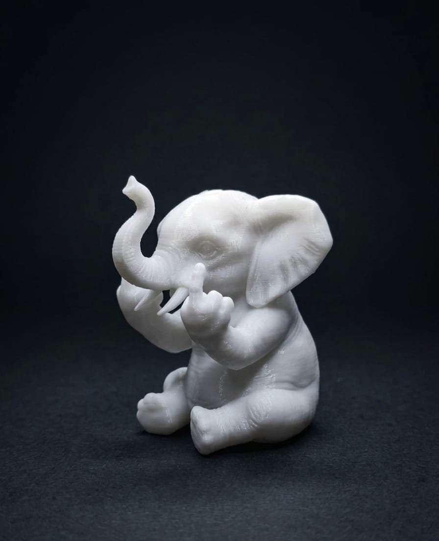 Éléphant avec de la personnalité