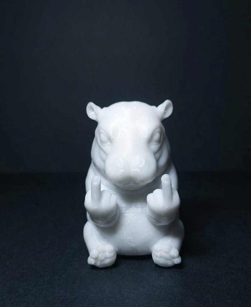 Ippopotamo «Con Personalità» — Statuetta Decorativa in Resina - Taraflo