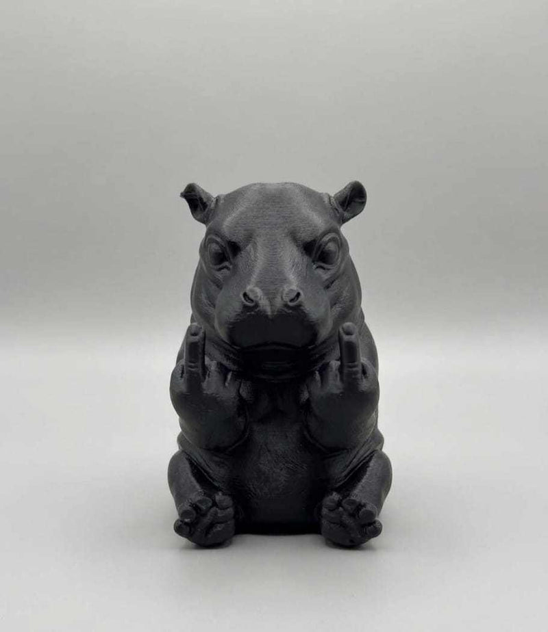 Ippopotamo «Con Personalità» — Statuetta Decorativa in Resina - Taraflo