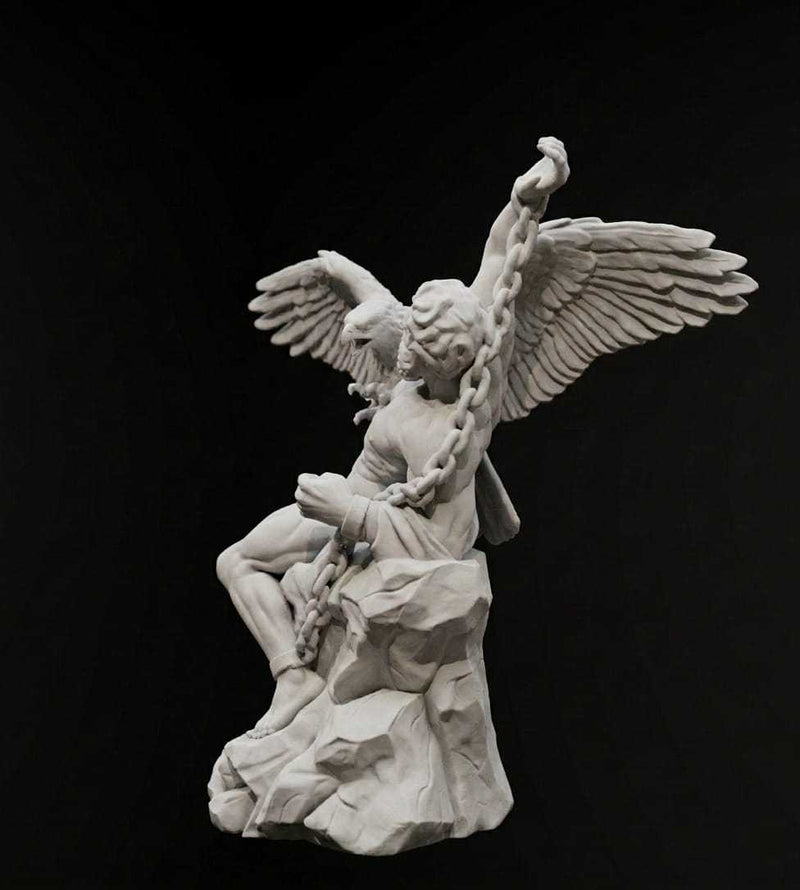 Il Supplizio di Prometeo — Scultura Mitologica in Resina - Taraflo
