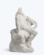 Scultura in Resina Classica: Il Fauno in Riposo - Eleganza e Serenità per il Tuo Spazio - Taraflo