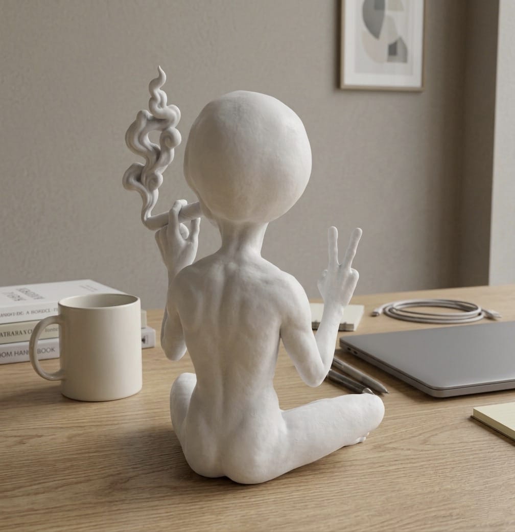 Votre Compagnon Cosmique : Collection Exclusive Alien au Cigare