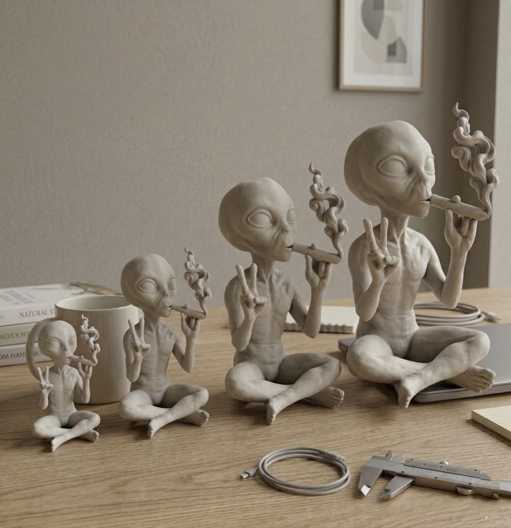 Votre Compagnon Cosmique : Collection Exclusive Alien au Cigare