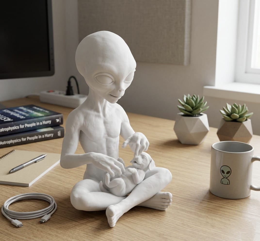 Votre Compagnon Cosmique : Collection Exclusive Alien au Cigare