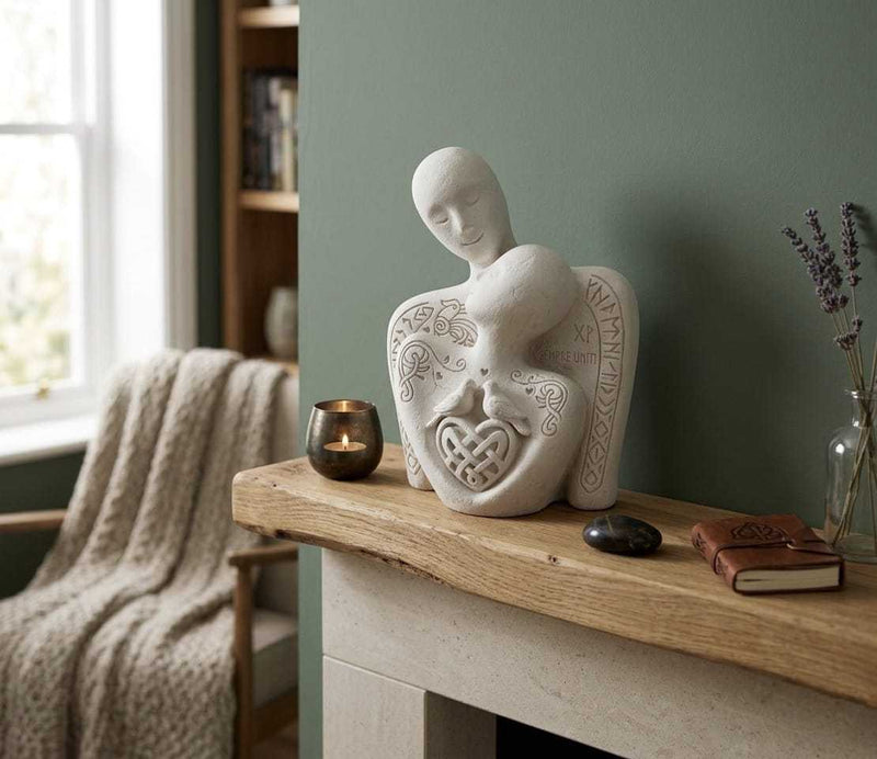 Trittico «Sempre Uniti» — Scultura di Coppia in Resina - Taraflo