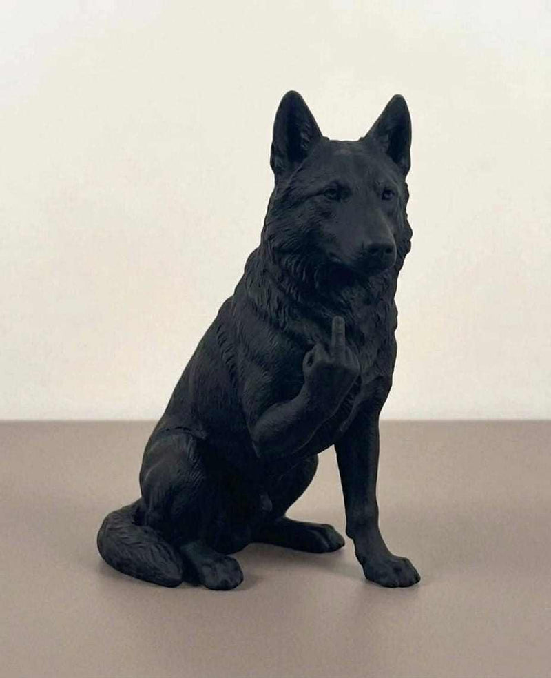 Cane Lupo Cecoslovacco — Statuetta Cane «Educato… ma non troppo» in Resina - Taraflo