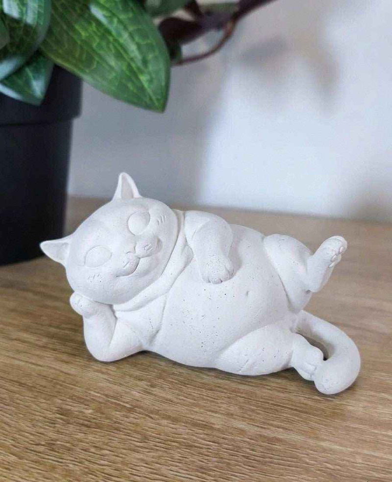 Gatto «Zen Nap» — Statuetta Decorativa in Resina - Taraflo