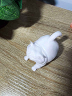 Gatto «Big Yawn & Stretch» — Statuetta Decorativa in Resina - Taraflo