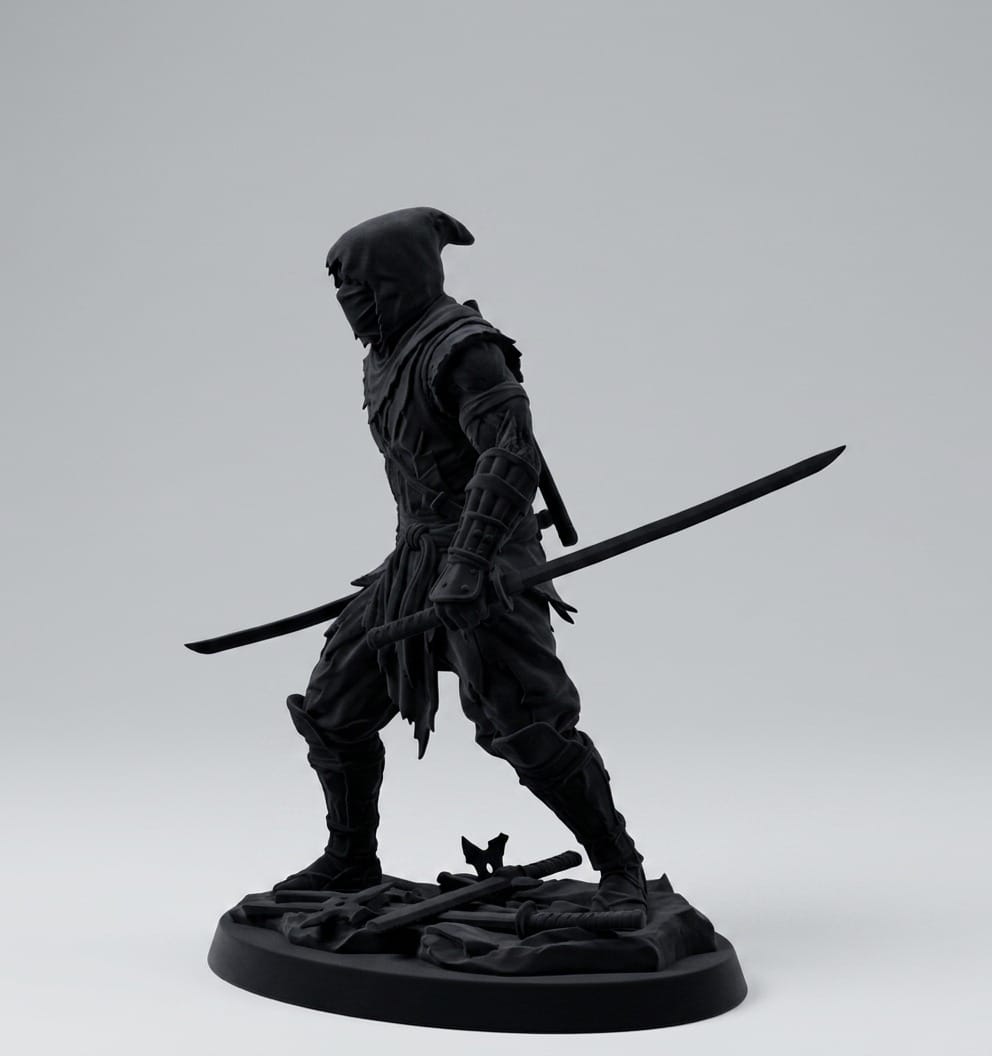 L'Ombra della Notte: Guerriero Shinobi – Statuina da Collezione