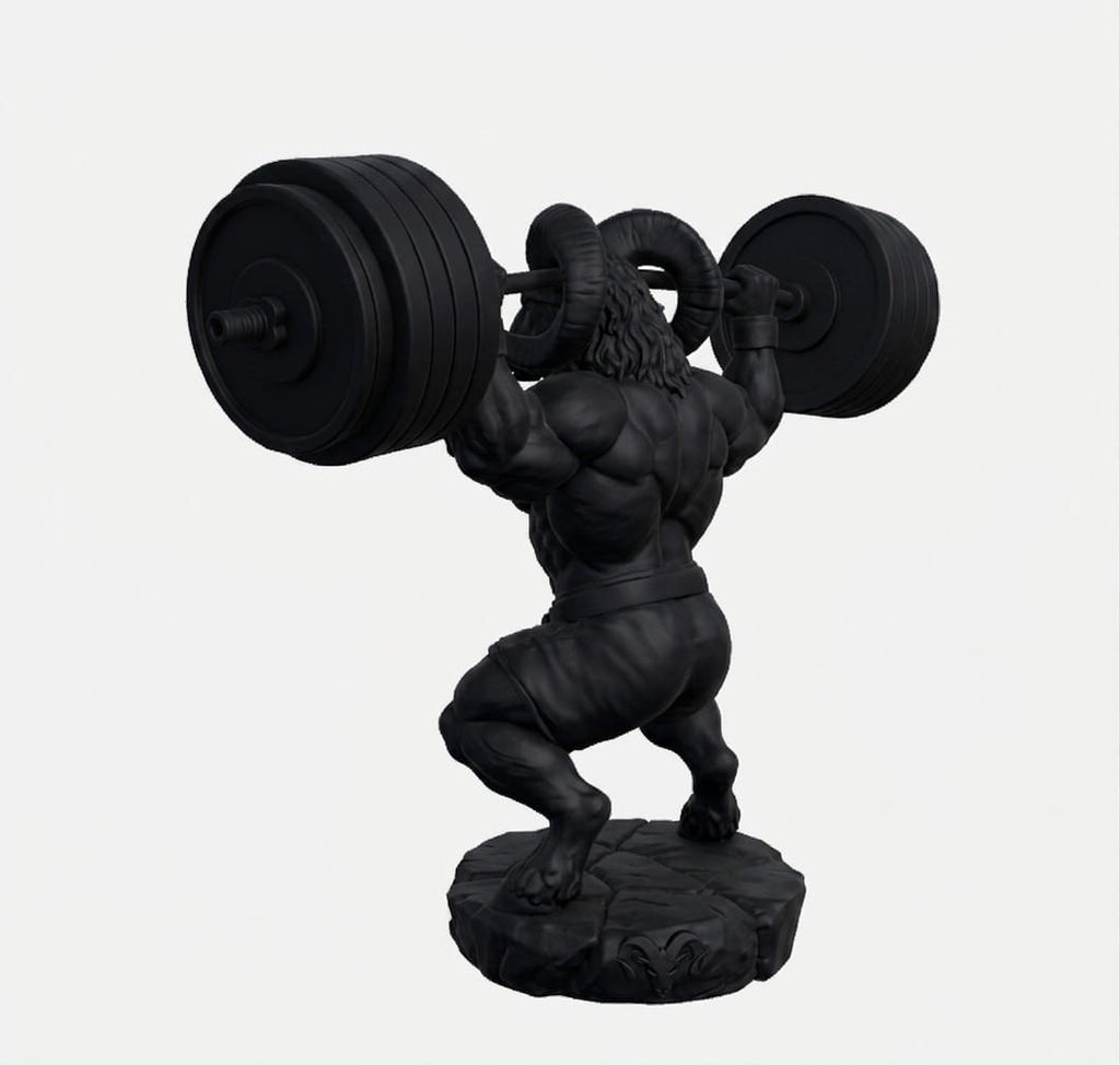 Ariete "Beast Mode" - Scultura Culturista con Bilanciere