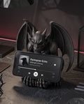 Supporto per smartphone nero opaco a forma di gargoyle in resina stile gotico dark academia
