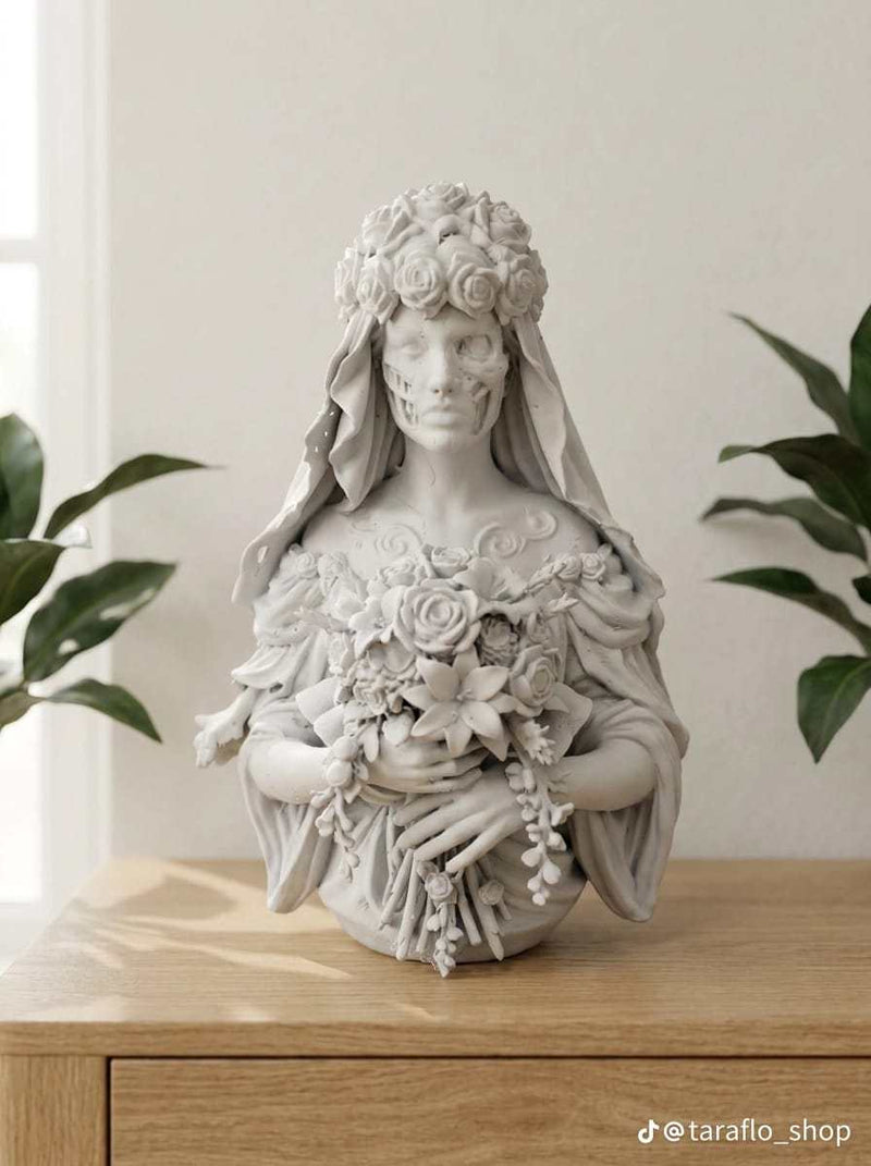 L'Eterno Incanto: Busto Sposa Cadavere in Resina per Trasformare i Tuoi Spazi con Eleganza Dark - Taraflo