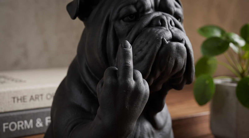 Bulldog — Statuetta Cane "Educato… ma non troppo"