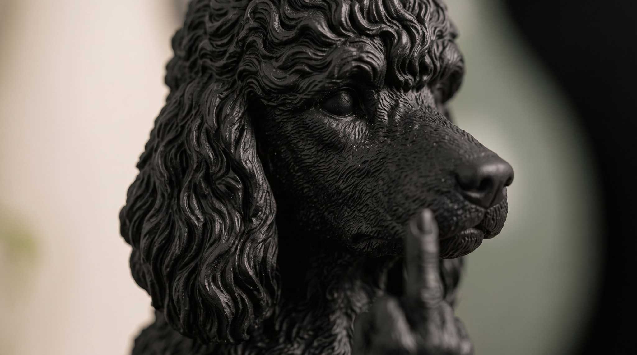 Barboncino — Statuetta Cane «Educato… ma non troppo»