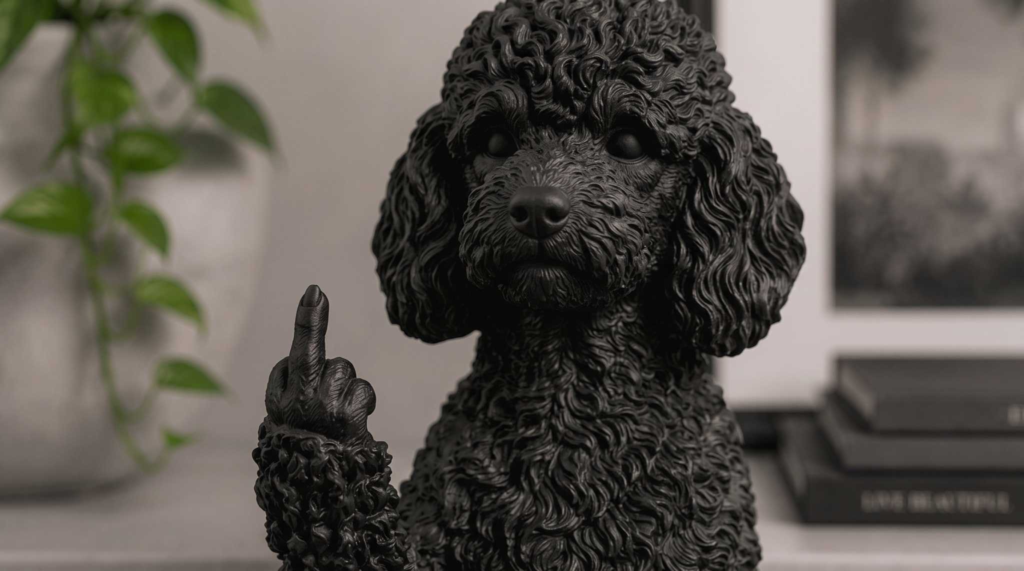 Barboncino Toy — Statuetta Cane «Educato… ma non troppo»