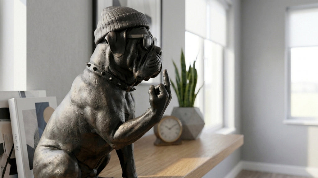 Rebel Cane Corso: Scultura Urbana in Resina Opaca Taraflo