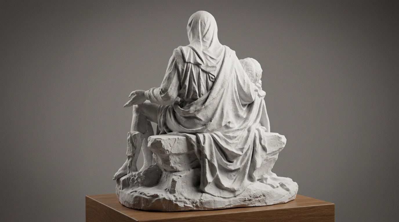 Pietà di Michelangelo — Statua Religiosa in Resina