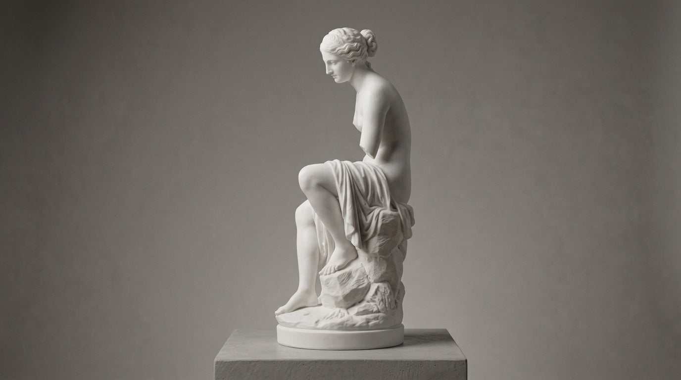 Venere di Milo in Marmo Bianco: L'Icona della Bellezza Classica su Piedistallo