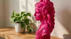 Busto Medusa Rosa Candy in Resina, Scultura Pop Art — immagine 5