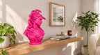 Busto Medusa Rosa Candy in Resina, Scultura Pop Art — immagine 6