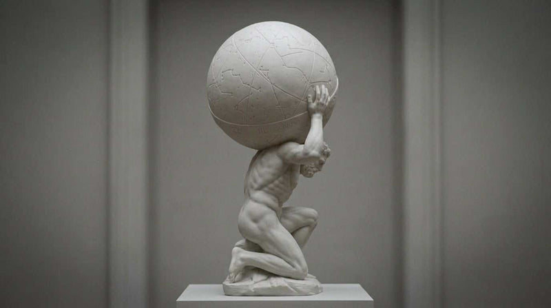 Atlante — Scultura Mitologica in Resina Effetto Marmo - Taraflo