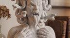 Medusa Urlante — Busto in Resina Bianca Opaca (Effetto Maglia) - Taraflo