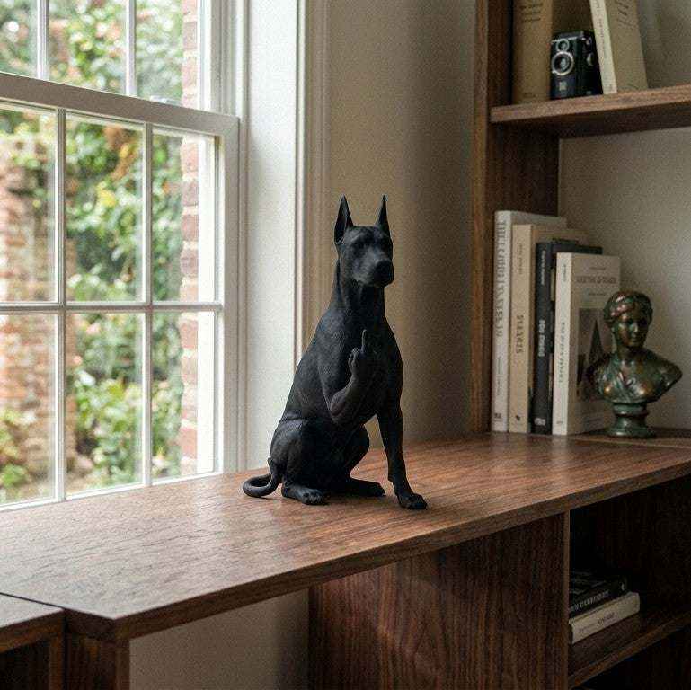 Dobermann — Statuetta Cane «Educato… ma non troppo» - Taraflo