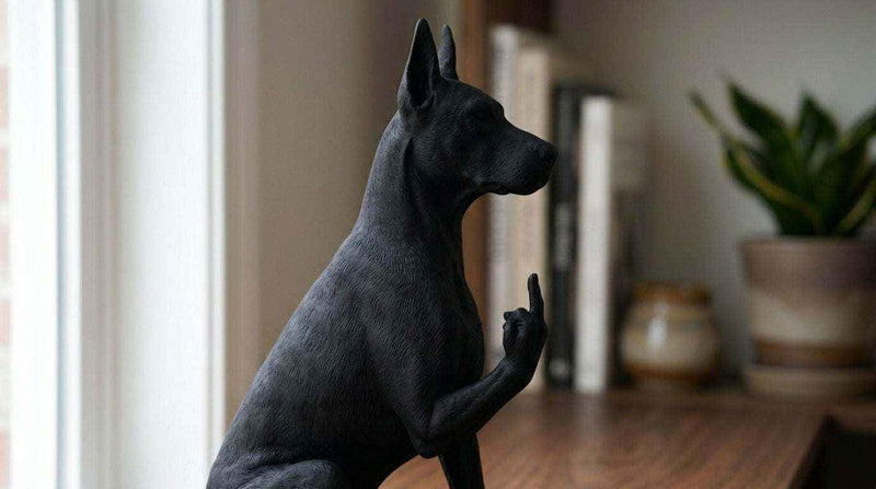 Dobermann — Statuetta Cane «Educato… ma non troppo» - Taraflo