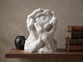 Scultura Occhio Artistico Effetto Gesso Bianco e Grigio — Decor Moderno Surreale