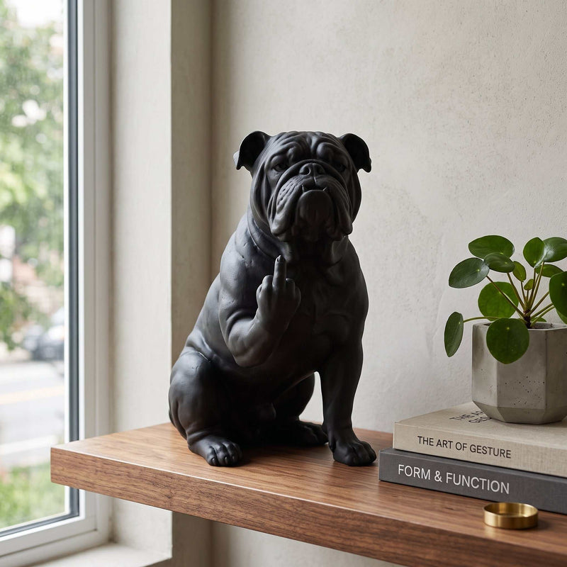 Bulldog — Statuetta Cane "Educato… ma non troppo"