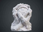 Scultura Occhio Artistico Effetto Gesso Bianco e Grigio — Decor Moderno Surreale