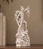 Statua Perseo con la Testa di Medusa Effetto Gesso Bianco — Scultura Mitologica Classica