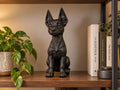 Statuetta Dobermann Cucciolo in Resina Nera — Scultura Cane Decorativa Moderna