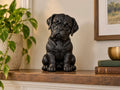 Statuetta Cane Corso Cucciolo in Resina Nera — Scultura Cane Decorativa Moderna