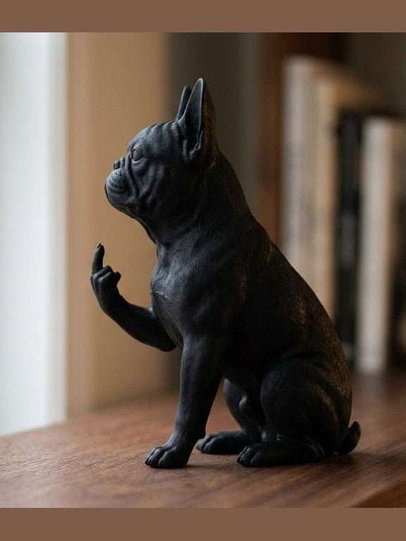 Bulldog Francese — Statuetta in Resina "Educato… ma non troppo" - Taraflo