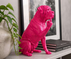 Statua Cane Corso Rosa in Resina con Dito Medio — immagine 3
