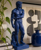 Statua David Blu Zaffiro in Resina, Scultura Maschile — immagine 2