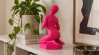 Statua Donna Rosa Candy in Resina, Scultura Pop Art — immagine 4